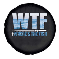 WTF Where's The Fish Spare Tire Cover Funny Fishing Gifts Fathers Day - Wonder Print Shop