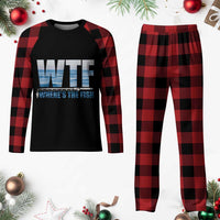 WTF Where's The Fish Plaid Pajama Set Funny Fishing Gifts Fathers Day - Wonder Print Shop