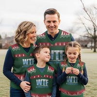 WTF Where's The Fish V-Neck Knit Sweater Vest Funny Fishing Gifts Fathers Day - Wonder Print Shop