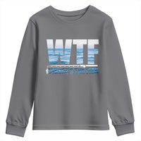 WTF Where's The Fish Youth Sweatshirt Funny Fishing Gifts Fathers Day - Wonder Print Shop