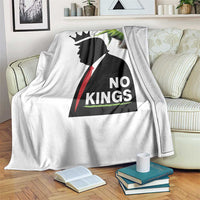 Funny Christmas No Kings in America Throw Blanket - undefined