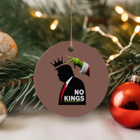 Funny Christmas No Kings in America Ceramic Ornament - Wonder Print Shop