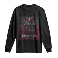 Krampus Is Coming To Town Long Sleeve Shirt Gothic Dark Xmas Gift Horror Holiday - Wonder Print Shop