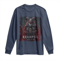 Krampus Is Coming To Town Long Sleeve Shirt Gothic Dark Xmas Gift Horror Holiday - Wonder Print Shop