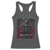 Krampus Is Coming To Town Racerback Tank Top Gothic Dark Xmas Gift Horror Holiday - Wonder Print Shop