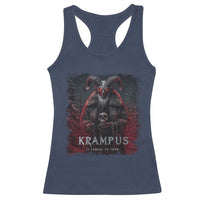 Krampus Is Coming To Town Racerback Tank Top Gothic Dark Xmas Gift Horror Holiday - Wonder Print Shop