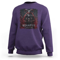 Krampus Is Coming To Town Sweatshirt Gothic Dark Xmas Gift Horror Holiday - Wonder Print Shop