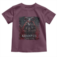 Krampus Is Coming To Town Toddler T Shirt Gothic Dark Xmas Gift Horror Holiday - Wonder Print Shop