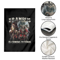 Krampus Is Coming To Town Garden Flag Vintage Gothic Dark Xmas Gift Horror Holiday - Wonder Print Shop