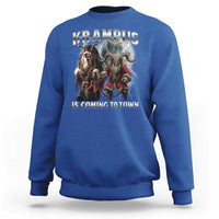 Krampus Is Coming To Town Sweatshirt Vintage Gothic Dark Xmas Gift Horror Holiday - Wonder Print Shop