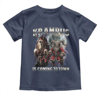 Krampus Is Coming To Town Toddler T Shirt Vintage Gothic Dark Xmas Gift Horror Holiday - Wonder Print Shop