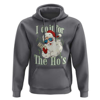 I Do It For The Hos Hoodie Rude Offensive Christmas Santa Face Retro Bootleg - Wonder Print Shop