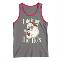 I Do It For The Hos Tank Top Rude Offensive Christmas Santa Face Retro Bootleg - Wonder Print Shop