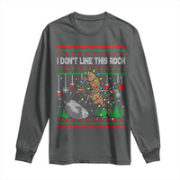 Christmas Marcus The Worm Meme Long Sleeve Shirt I Dont Like This Rock Brainrot Funny Ugly Xmas - Wonder Print Shop