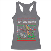 Christmas Marcus The Worm Meme Racerback Tank Top I Dont Like This Rock Brainrot Funny Ugly Xmas - Wonder Print Shop