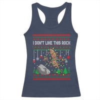 Christmas Marcus The Worm Meme Racerback Tank Top I Dont Like This Rock Brainrot Funny Ugly Xmas - Wonder Print Shop