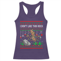 Christmas Marcus The Worm Meme Racerback Tank Top I Dont Like This Rock Brainrot Funny Ugly Xmas - Wonder Print Shop