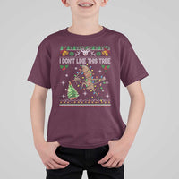 Marcus The Worm Christmas Meme T Shirt For Kid I Dont Like This Tree Brainrot Funny Ugly Xmas - Wonder Print Shop