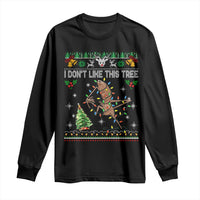 Marcus The Worm Christmas Meme Long Sleeve Shirt I Dont Like This Tree Brainrot Funny Ugly Xmas - Wonder Print Shop