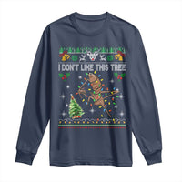 Marcus The Worm Christmas Meme Long Sleeve Shirt I Dont Like This Tree Brainrot Funny Ugly Xmas - Wonder Print Shop