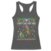 Marcus The Worm Christmas Meme Racerback Tank Top I Dont Like This Tree Brainrot Funny Ugly Xmas - Wonder Print Shop