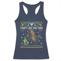 Marcus The Worm Christmas Meme Racerback Tank Top I Dont Like This Tree Brainrot Funny Ugly Xmas - Wonder Print Shop