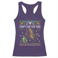Marcus The Worm Christmas Meme Racerback Tank Top I Dont Like This Tree Brainrot Funny Ugly Xmas - Wonder Print Shop