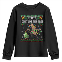 Marcus The Worm Christmas Meme Youth Sweatshirt I Dont Like This Tree Brainrot Funny Ugly Xmas - Wonder Print Shop