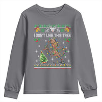 Marcus The Worm Christmas Meme Youth Sweatshirt I Dont Like This Tree Brainrot Funny Ugly Xmas - Wonder Print Shop