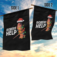Marcus The Worm Christmas Garden Flag Robert Help Internet Weirdcore Brainrot Humor - Wonder Print Shop