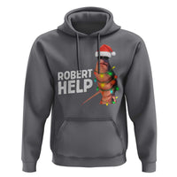 Marcus The Worm Christmas Hoodie Robert Help Internet Weirdcore Brainrot Humor - Wonder Print Shop