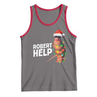 Marcus The Worm Christmas Tank Top Robert Help Internet Weirdcore Brainrot Humor - Wonder Print Shop