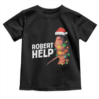 Marcus The Worm Christmas Toddler T Shirt Robert Help Internet Weirdcore Brainrot Humor - Wonder Print Shop