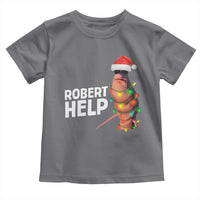 Marcus The Worm Christmas Toddler T Shirt Robert Help Internet Weirdcore Brainrot Humor - Wonder Print Shop