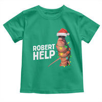 Marcus The Worm Christmas Toddler T Shirt Robert Help Internet Weirdcore Brainrot Humor - Wonder Print Shop