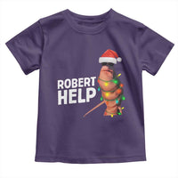Marcus The Worm Christmas Toddler T Shirt Robert Help Internet Weirdcore Brainrot Humor - Wonder Print Shop