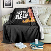 Marcus The Worm Throw Blanket Funny Brainrot Meme Robert Help - Wonder Print Shop