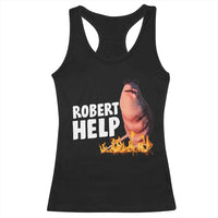 Marcus The Worm Racerback Tank Top Funny Brainrot Meme Robert Help - Wonder Print Shop