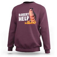 Marcus The Worm Sweatshirt Funny Brainrot Meme Robert Help - Wonder Print Shop