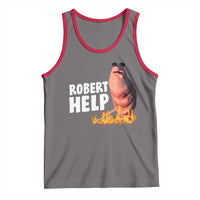 Marcus The Worm Tank Top Funny Brainrot Meme Robert Help - Wonder Print Shop
