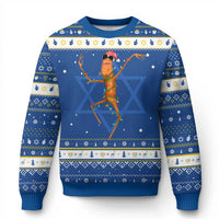 Marcus The Worm Christmas Hanukkah Ugly Sweater Internet Weirdcore Brainrot Humor - Wonder Print Shop
