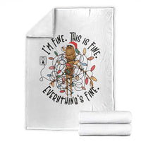 Marcus The Worm Christmas Meme Throw Blanket I'm Fine Everything is Fine - Wonder Print Shop