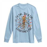 Marcus The Worm Christmas Meme Long Sleeve Shirt I'm Fine Everything is Fine - Wonder Print Shop