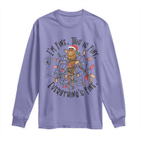 Marcus The Worm Christmas Meme Long Sleeve Shirt I'm Fine Everything is Fine - Wonder Print Shop