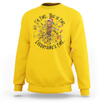 Marcus The Worm Christmas Meme Sweatshirt I'm Fine Everything is Fine - Wonder Print Shop