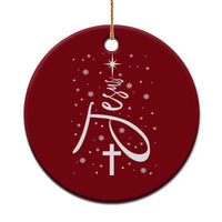 Jesus Christmas Tree Ceramic Ornament Christian Faith - Wonder Print Shop
