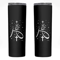 Jesus Christmas Tree Skinny Tumbler Christian Faith - Wonder Print Shop