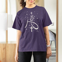 Jesus Christmas Tree T Shirt For Women Christian Faith - Wonder Print Shop