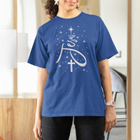 Jesus Christmas Tree T Shirt For Women Christian Faith - Wonder Print Shop