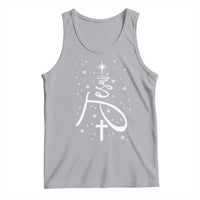 Jesus Christmas Tree Tank Top Christian Faith - Wonder Print Shop